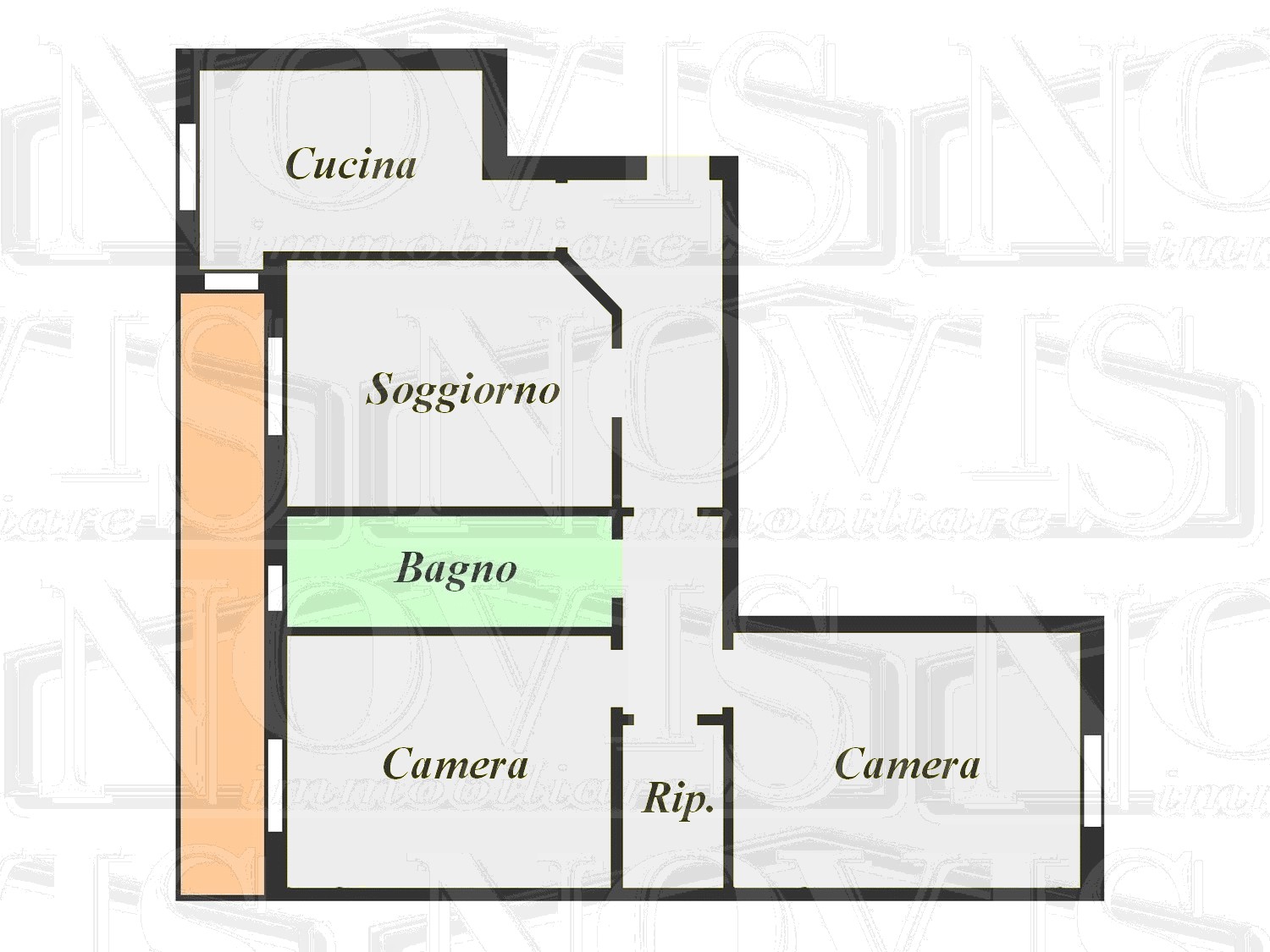 TRILOCALE ottimo stato con BALCONE